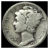 1921 Silver Mercury Dime NICELY CIRCULATED