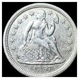 1857-O Silver Seated Liberty Dime CHOICE AU