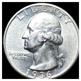 1936-S Silver Washington Quarter CLOSELY  UNCIRCU