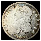 1831 Capped Bust Half Dollar LIGHTLY CIRCULATED