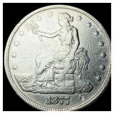 1877 Silver Trade Dollar NEARLY UNCIRCULATED