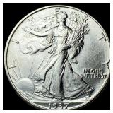 1937-D Silver Walking Liberty Half Dollar UNCIRCUL