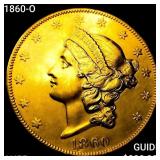 1860-O $20 Gold Double Eagle HIGH GRADE+