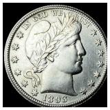 1893-O Silver Barber Half Dollar CLOSELY UNCIRCULA