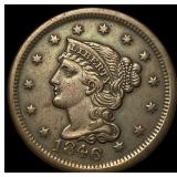 1846 Braided Hair Large Cent CLOSELY  UNCIRCULATE