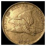1857 Flying Eagle Cent CLOSELY UNCIRCULATED