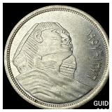 1376/1957 Egypt SIlver 10 Piastres