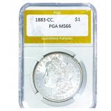 1883-CC Morgan Silver Dollar PGA MS66