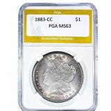 1883-CC Morgan Silver Dollar PGA MS63