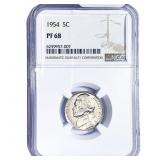 1954 Jefferson Nickel NGC PF68