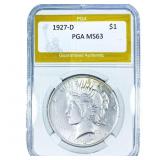 1927-D Silver Peace Dollar PGA MS63
