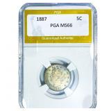 1887 Liberty Victory Nickel PGA MS66