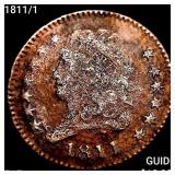 1811/1 Classic Head Half Cent NICELY CIRCULATED