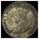 1913 Ceylon Silver 10 Cents