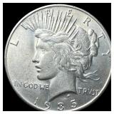 1935-S Silver Peace Dollar CLOSELY  UNCIRCULATED