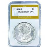 1885-O Morgan Silver Dollar PGA Brilliant UNC