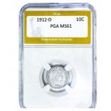 1912-D Barber Dime PGA MS61