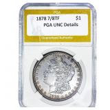 1878 7/8TF Morgan Silver Dollar PGA UNC Details