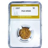 1937 Buffalo Nickel PGA MS66