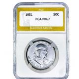1951 Franklin Half Dollar PGA PR67