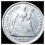 1872 Seated Liberty Half Dime ABOUT  UNCIRCULATED