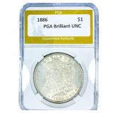 1886 Morgan Silver Dollar PGA Brilliant UNC