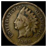 1908-S Indian Head Cent LIGHTLY CIRCULATED