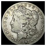 1892-CC Silver Morgan Dollar LIGHTLY  CIRCULATED