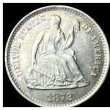 1872-S Silver Seated Liberty Half Dime  CLOSELY U