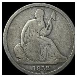 1838-O Seated Liberty Dime NICELY CIRCULATED