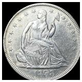 1858 Seated Liberty Half Dollar CLOSELY  UNCIRCUL