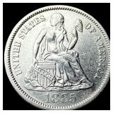 1885 Seated Liberty Dime CHOICE AU