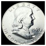 1963-D Silver Half Dollar Franklin CHOICE BU