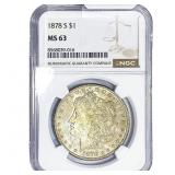 1878-S Morgan Silver Dollar NGC MS63