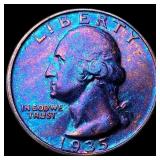 1935-D Silver Washington Quarter CLOSELY UNCIRCULA