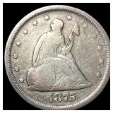 1875-S Silver Twenty Cents LIGHTLY CIRCULATED