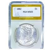 1882 Morgan Silver Dollar PGA MS65