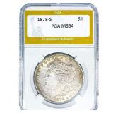 1878-S Morgan Silver Dollar PGA MS64