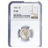 1952 Jefferson Nickel NGC PF68