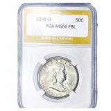 1948-D Franklin Half Dollar PGA MS66 FBL
