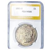 1885-O Morgan Silver Dollar PGA MS66