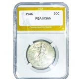 1946 Walking Liberty Half Dollar PGA MS66