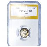 1936 Mercury Silver Dime PGA MS65 FSB