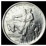 1925 Silver Stone Mountain Half Dollar  CLOSELY U