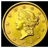1853 Gold $1 Liberty Head Type 1 CHOICE AU