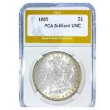 1885 Morgan Silver Dollar PGA Brilliant UNC