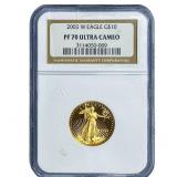 2003-W 1/4oz Gold Eagle $10 NGC PF70 Ultra Cameo