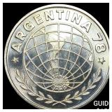 1977 Argentina Silver 3,000 Pesos