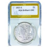1921-S Morgan Silver Dollar PGA Brilliant UNC