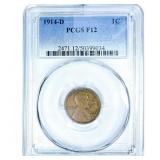1914-D Wheat Cent PCGS F12